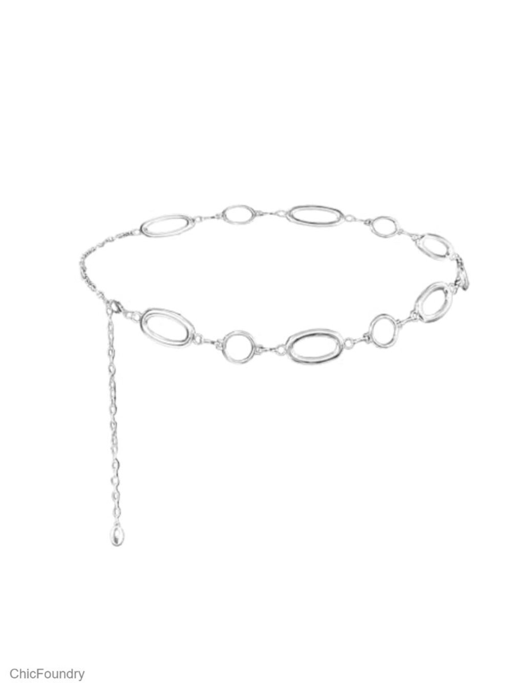Womens Waist Chain Belt Circle O-Ring Link Body Chain Jewelry